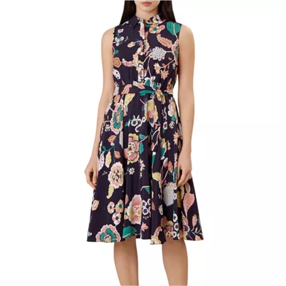 Hobbs London Belinda Floral Shirt Dress Sz‎ 2